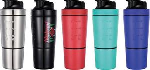 Protein Shaking Bottles Gym Protein Bottle Single Wall Acero inoxidable Shakers591ml + 200ml Protein <span class=keywords><strong>Shaker</strong></span> Bottle Sport - Product Image 4