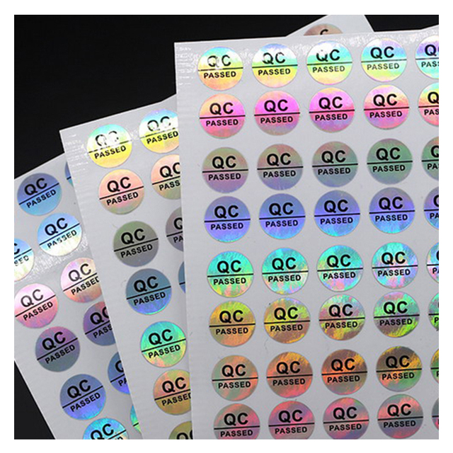 The New Round QC PASSED Laser Laser Self-adhesive Label Passed the Quality Inspection and Passed the Fragile Sticker