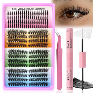 <span class=keywords><strong>Faux</strong></span> <span class=keywords><strong>cils</strong></span> synthétiques segmentés, style naturel, 14 rangées, 280 bouquets, volume 6D-8D, grande capacité, boîte de <span class=keywords><strong>cils</strong></span> thermocollants - Product Image 2