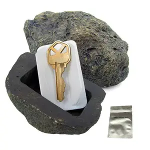 Rock Look Feels Like Real Stone Diversion key safe Hidden Safe pour le jardin extérieur avec un sac de qualité alimentaire