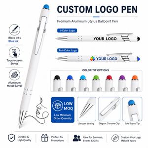 Custom Logo <b>Stylus</b> Ballpoint Pen 2 in 1 <b>Touch</b> <b>Screen</b> Pen Promotional Business Gift Pen for Office Advertising - Product Image 4