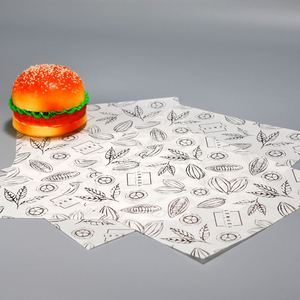Papier d'emballage pour hamburger à emporter, résistant à la graisse, personnalisé, impression de logo à usage unique - Product Image 3