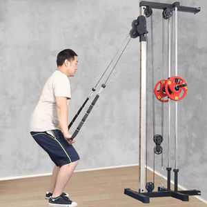 Gimnasio en casa, equipo de Fitness, estación de Cable de montaje en pared de Fitness <span class=keywords><strong>con</strong></span> sistema de doble polea ajustable, estante de gimnasio multifunción extraíble - Product Image 1