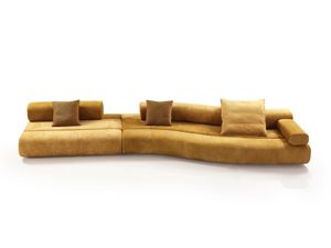Tendance 2026 : Tissu modulaire côtelé sans armature avec coussins rembourrés en mousse, profil bas pour salon moderne - Product Image 3