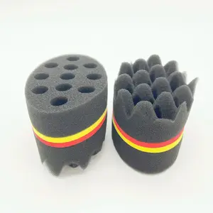 Small holes barbershop two sides magic wave curl curly salon hair twist sponge brush