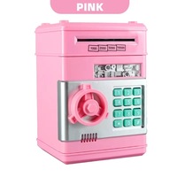 Coffre-fort créatif avec musique et dépôt automatique, machine à enrouler le papier monnaie, serrure à code, pour enfants, banque de dépôt d'argent