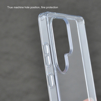 Coque de téléphone à armure transparente pour Samsung Galaxy S25/S25 Plus/S25 Couverture de téléphone portable antichoc transparente résistante à l'ultra jaune