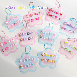 <span class=keywords><strong>Uñas</strong></span> Postizas Cortas Cuadradas <span class=keywords><strong>de</strong></span> ABS, Diseño <span class=keywords><strong>de</strong></span> Dibujos Animados, 12 Piezas, para Niñas, <span class=keywords><strong>Uñas</strong></span> a Presión - Product Image 5