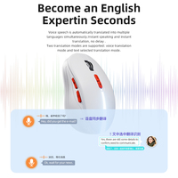 Mouse nirkabel ergonomis, aksesori komputer cerdas mengetik suara dapat diisi ulang daya AI untuk Laptop