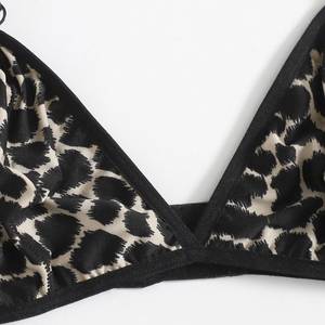 Culotte et soutien-gorge <span class=keywords><strong>sexy</strong></span> pour dames Nouveau design Photo Léopard <span class=keywords><strong>Sexy</strong></span> <span class=keywords><strong>Lingerie</strong></span> transparente 3pcs Sous-vêtements érotiques pour filles - Product Image 4
