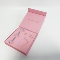 Coffret cadeau Kexin personnalisé en quartz rose Gua Sha et rouleau facial, emballage de luxe pour soins de la peau avec insert en mousse EVA