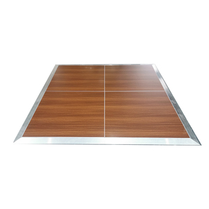 ANYCASE Plancher extérieur en contreplaqué 3x3 facile à installer, bois SICO, chêne brun, plancher de danse pour événements - Product Image 1
