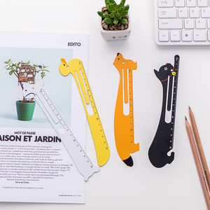 Animal <span class=keywords><strong>de</strong></span> dibujos animados perro gato zorro pato <span class=keywords><strong>corte</strong></span> hueco esmalte suave impresión Metal marcapáginas <span class=keywords><strong>regla</strong></span> - Product Image 6