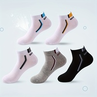 Chaussettes de sport unisexe en maille respirante et absorbante pour la course quotidienne, fines, en polyester tricoté, pour l'été, vente en gros