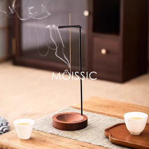 Plateau à bougies en bois créatif pour la décoration intérieure, le yoga et le spa, avec un luxueux récupérateur de cendres et un design inversé pour le salon - Product Image 5