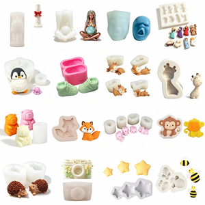 Moldes de Silicona para Resina Candyer, con Formas de Flores, Animales, Abejas y Figuras, Aptos para <span class=keywords><strong>Fondant</strong></span>, Velas Aromáticas y Decoraciones de Yeso - Product Image 2
