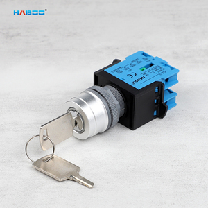 HABOO elettrico Keylock 22mm 3 posizioni modo chiave selettore chiave interruttore on off pulsante IP65 pulsante - Product Image 1