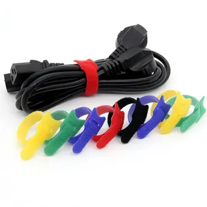 Reusable Fastening Cable Ties with Hook and Loop Self adhesive Cable Strap