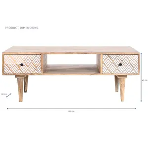 MESA DE CENTRO MANGO 120X60X45 NATURAL - Product Image 6