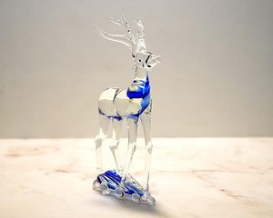 New Handmade High Borosilicate Blown Murano Glass <b>Easter</b> Book Deer Animal Art 3D Form Tiny Glass World From Rajasthan Brand - Product Image 1
