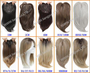 Nuovo Stile con Frangia, Parrucche Sintetiche per Donne, Base Mono in Seta, Toupet con Clip per Capelli Diradati - Product Image 6