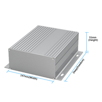 Boîtier en aluminium Boîtier d'instruments électroniques Boîtier pour rail Din Boîtier pour PCB