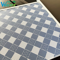 Plaques de plafond en vinyle laminé PVC 60x60 pour hôtels, insonorisées, modernes, imperméables et isolantes thermiquement, fournisseur Woer
