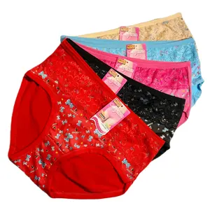 Nhà máy bán hàng trực tiếp kích thước lớn dễ thương in phụ nữ phụ nữ quần lót knickers phụ nữ đồ lót interiores de mujer pantis.