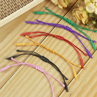 Bricolage Cordes tissées à la main Noeud de corde à la main Cordon tressé coloré semi-fini Bracelets réglables