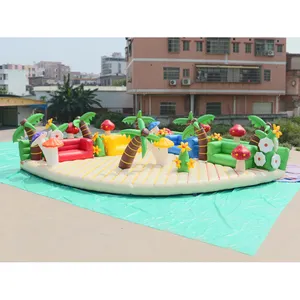 Parque de Atracciones inflable para niños y adultos, <span class=keywords><strong>playa</strong></span> de mar, 10x10m, con gran sofá inflable para entretenimiento al aire libre - Product Image 1