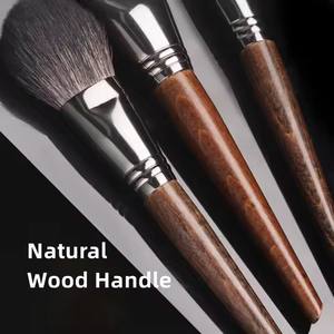 HMU DIY Ensemble de <span class=keywords><strong>pinceaux</strong></span> de maquillage pour le visage à poils de chèvre naturels et manches en bois, incluant un pinceau contour incliné pour poudre - Product Image 6