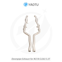 Tuyau d'échappement catalyseur YT avec bouclier thermique pour Mercedes Benz AMG CLS63 W218 5.5T, haute qualité, directement de l'usine, en acier inoxydable SS304