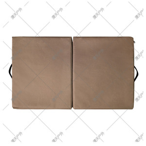 Tapis de couchage pliable pour animaux de compagnie, en daim marron clair, lit rectangulaire pour chien avec design détachable pour une utilisation intérieure et extérieure - Product Image 5
