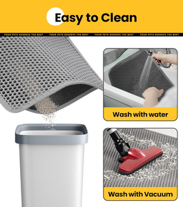 Pet Cat Litter Mat Double Layer Waterproof Litter Cat <b>Bed</b> <b>Pads</b> for Cats House Clean Super Light Easy to Carry - Product Image 3