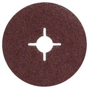 BOSCH - 2609256253 Fiber sanding sheets for <b>angle</b> <b>grinders</b>, aluminum oxide (5 pcs.) - EAN 3165140388566 ABRASIVES - Product Image 1