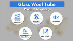 Isolation thermique de tuyaux en laine de verre carrée moderne de bonne qualité, résistante au feu, pour l'isolation des bâtiments - Product Image 4