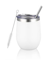 Gobelet en forme de U de 12 oz, petit gobelet à vin et à bière, gobelet de voiture, portable, gobelet isotherme pour étudiants à boire directement