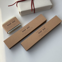 Bande de papier kraft biodégradable pour savon artisanal, manchon en papier avec logo personnalisé imprimé et autocollant 3M, emballage de production biologique