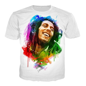 Hot Cộng Với Kích Thước <span class=keywords><strong>Hip</strong></span> <span class=keywords><strong>Hop</strong></span> Áo Sơ Mi Cho Bob Mar Ley 3D In T-Shirts Người Đàn Ông Phụ Nữ Pop Vui Âm Nhạc Rock Bob Mar Ley Plussize Áo Sơ Mi - Product Image 6