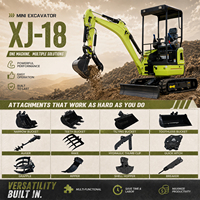 Produit en promotion : Mini-excavatrice de 1,8 tonne Euro 5, engin de terrassement diesel, petite pelle sur chenilles pour tranchées et pipelines
