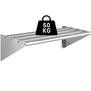 Stainless Steel <b>Round</b> Tube <b>Wall</b> Hanging Rack Commercial <b>Wall</b> Mounted Storage <b>Shelf</b> for Kitchen Utensils Dishes Cookware - Product Image 1