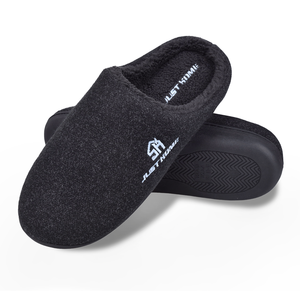 Pantoufles d'intérieur pour hommes et femmes antidérapantes lavables et lumineuses brodées en mousse à mémoire de forme douce super <span class=keywords><strong>éponge</strong></span> sabot confort soutien de la voûte plantaire - Product Image 1