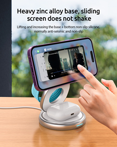 Chargeur sans fil magnétique pliable en alliage de zinc chaud 25W 3 en 1 Charge rapide Support de chargeur portable Type-<span class=keywords><strong>C</strong></span> pour iphone 15 ProMax W27 - Product Image 5