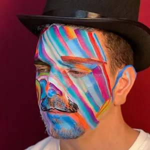 Peinture corporelle mate pour Halloween, kit de <span class=keywords><strong>maquillage</strong></span> pour enfants, peinture faciale et corporelle, peinture faciale néon UV professionnelle pour enfants, sûre - Product Image 2