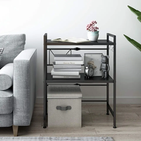 Étagère de rangement télescopique à double niveau de haute qualité pour micro-ondes et cuiseur à riz, organisateur de rangement de cuisine