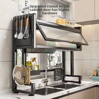 Produit nouvellement arrivé : un égouttoir multifonctionnel pour vaisselle et assiettes et un placard de rangement transparent anti-poussière