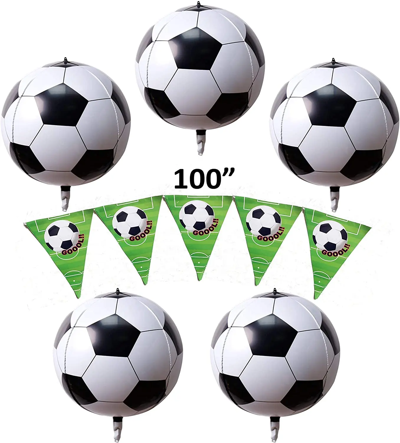 Nouvel arrivage de Ballons de football 4D, avec hélium, ballon d'air en aluminium pour décoration, de chine,