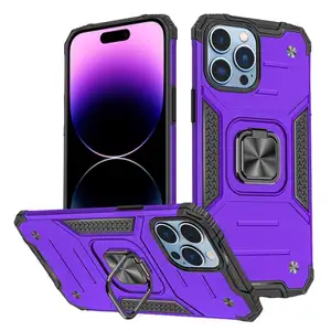 Voor Iphone 15 Case Camera Lens Bescherming Schokbestendig Pantser Stand Mobiele Telefoon Case Voor Iphone Xr 11 12 13 Pro Max 14 Plus Fundas