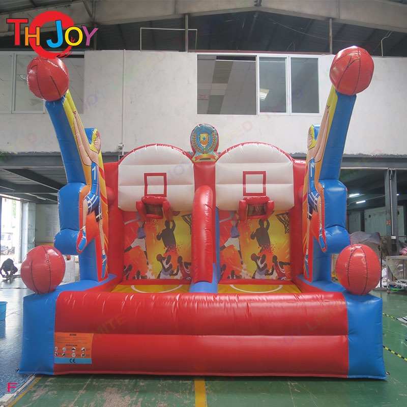 Jeux de sport carnaval interactifs, de pouces, 4x3m, pour basket-ball, tir, gonflable