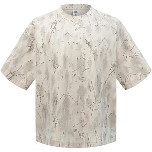Men's 3D Jacquard <b>Tie</b>-Dye Oversized Short Sleeve Crew Neck Casual Streetwear Tee - Product Image 1